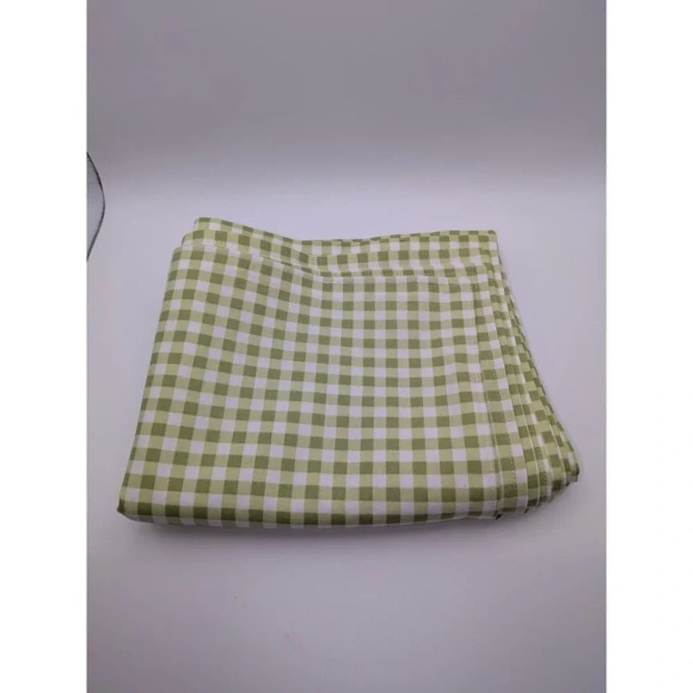 Green Gingham Check Cloth Placemats Set of 4 Spring Farmhouse Table Linens